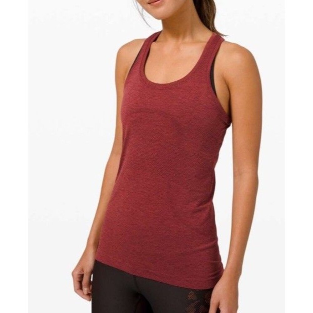 Lululemon Size 8 Swiftly Tech Tank Top Red Regular Length Athletic Running